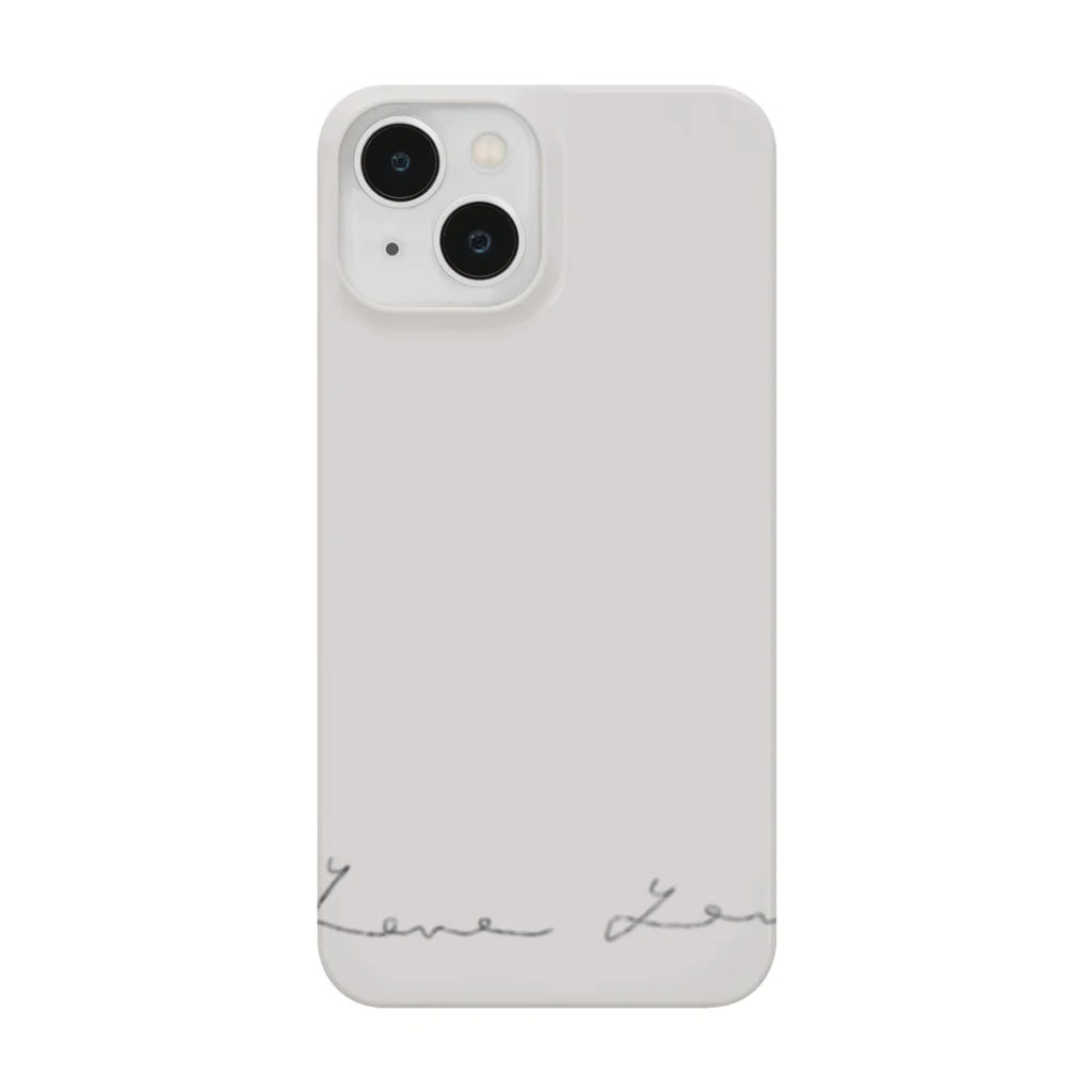 rilybiiのWhite Dusty Pink × Logo Message Smartphone Case