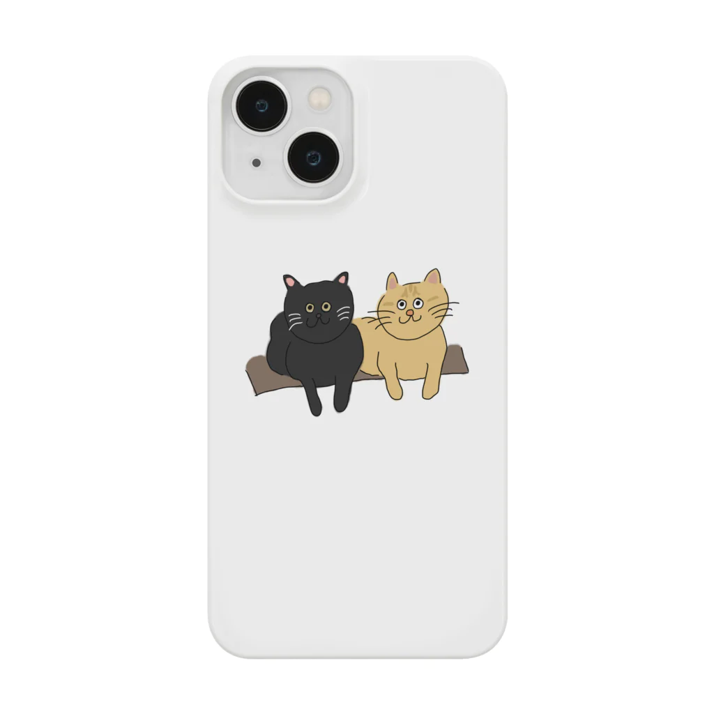 お髭ちゃんのおみせ。の寄り添い猫ちゃんず。 Smartphone Case