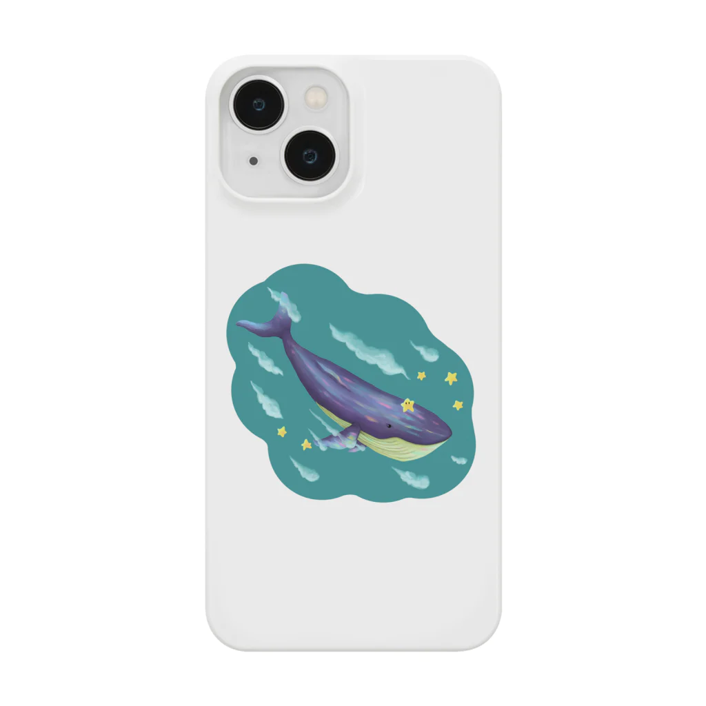 ari designの星と泳ぐシロナガスクジラ Smartphone Case