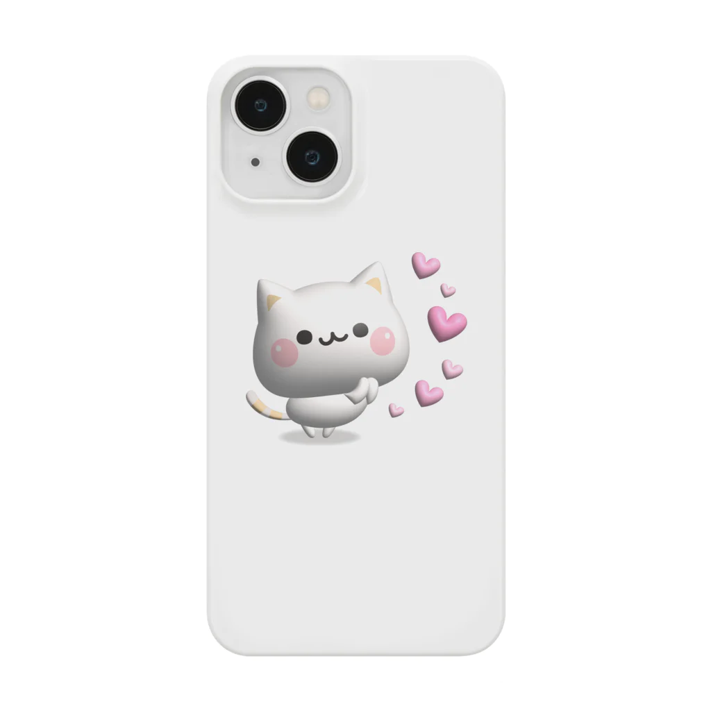 DECORの気づかいのできるネコ　ハート（ぷっくり風）ver. Smartphone Case