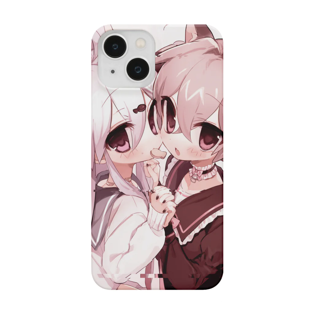 KMNK🐼🍦のゆりねこ（ぴんくドット） Smartphone Case