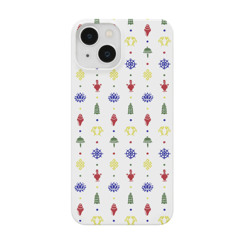 IZANAMI by Akane Yabushitaのチベットの八吉祥（パターン / タルチョー5色） Smartphone Case