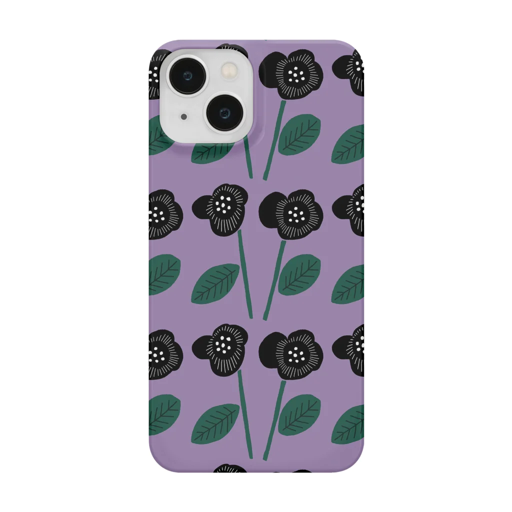 ヤマナカトモコのPurple flowers  Smartphone Case