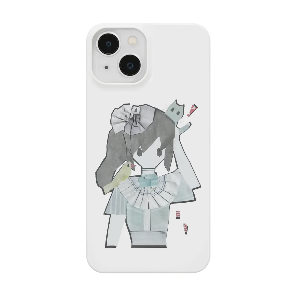 もあのねこの切り貼り絵 女の子 Smartphone Case