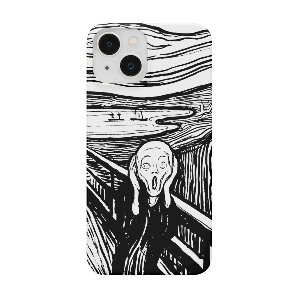 MUGEN ARTのムンク　叫び　Munch / The Scream リトグラフ　 スマホケース