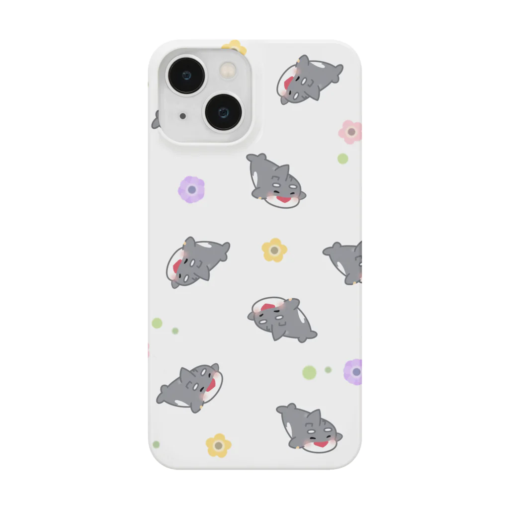 きょん｜日々の暮らしにほっこりを。のまろきち号とお花がいっぱい Smartphone Case