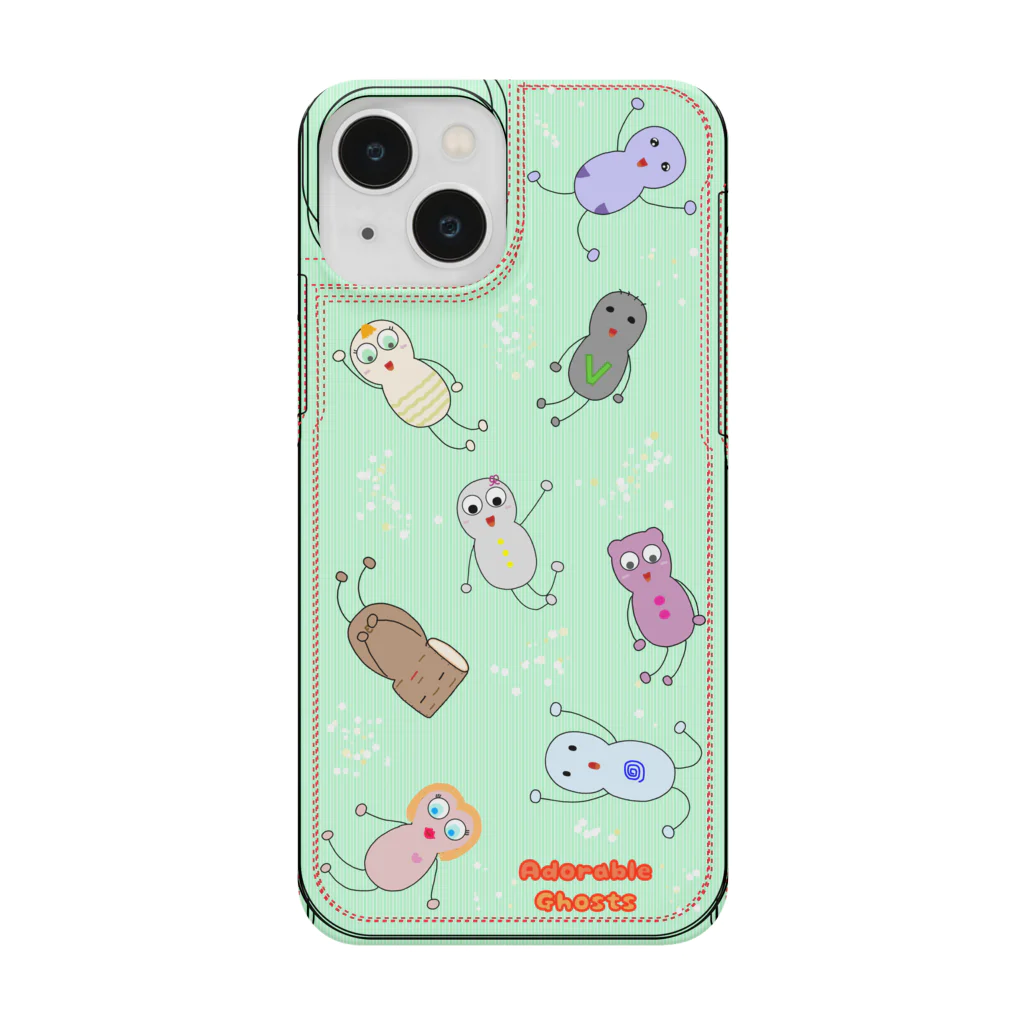 Adorable Ghosts (かわいいオバケ)👻のかわいいオバケ（みんな）青緑 Smartphone Case