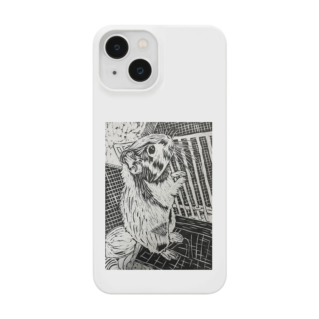 デグーのプラハの版画デグー（白黒） Smartphone Case