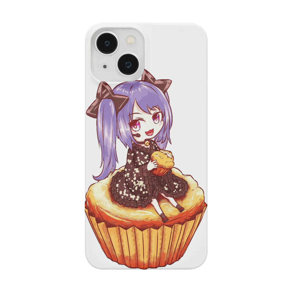 悪魔たぬきの黒娘の販売店！のカップケーキ黒娘 スマホケース