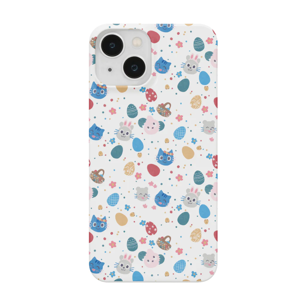 ネズミとネコとたまにウサギのグッズの#ネズミとネコとたまにウサギのイースター柄 Smartphone Case