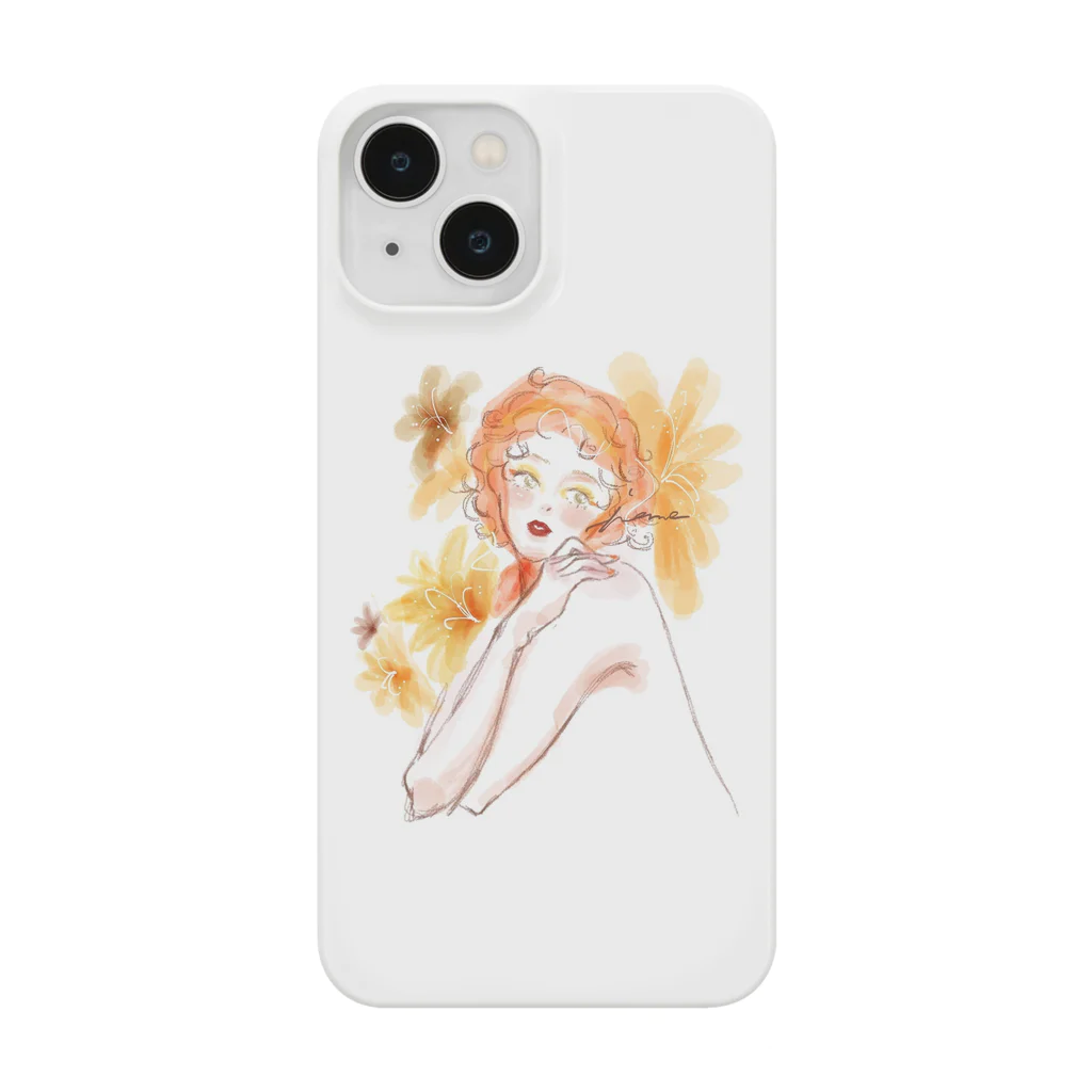 iam me HOUSEの憂うその蕾。 iPhone Smartphone Case