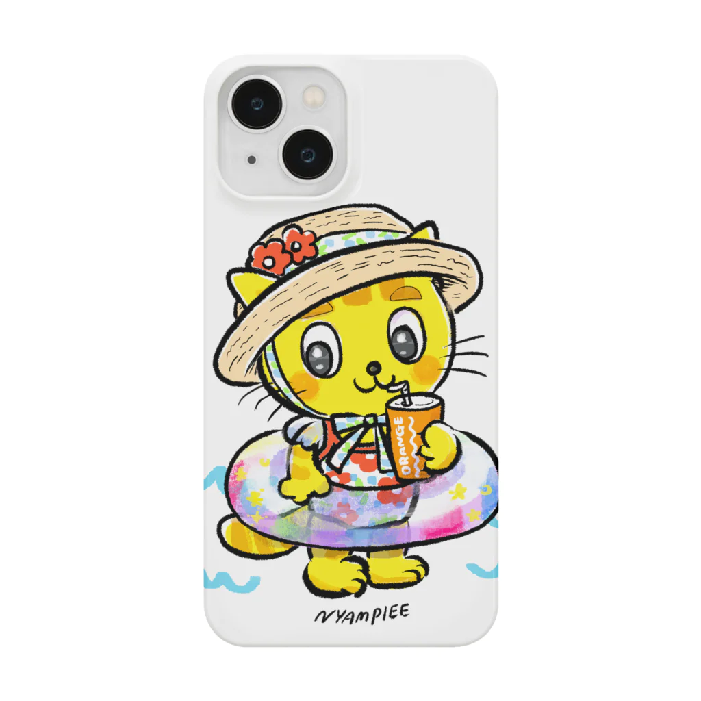 にゃんぴーの水着のにゃんぴー（浮き輪） Smartphone Case