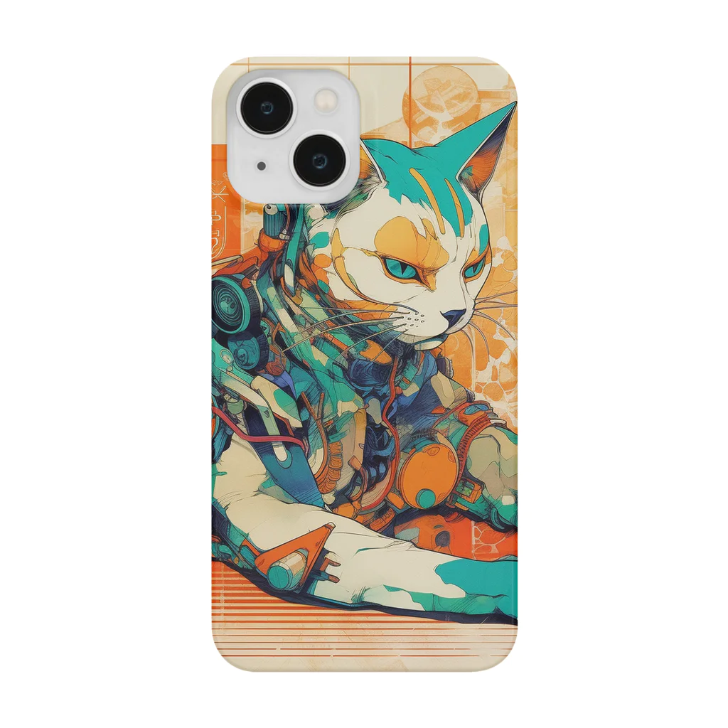 むぎちゃやのサイバーパンク猫AI004 Smartphone Case