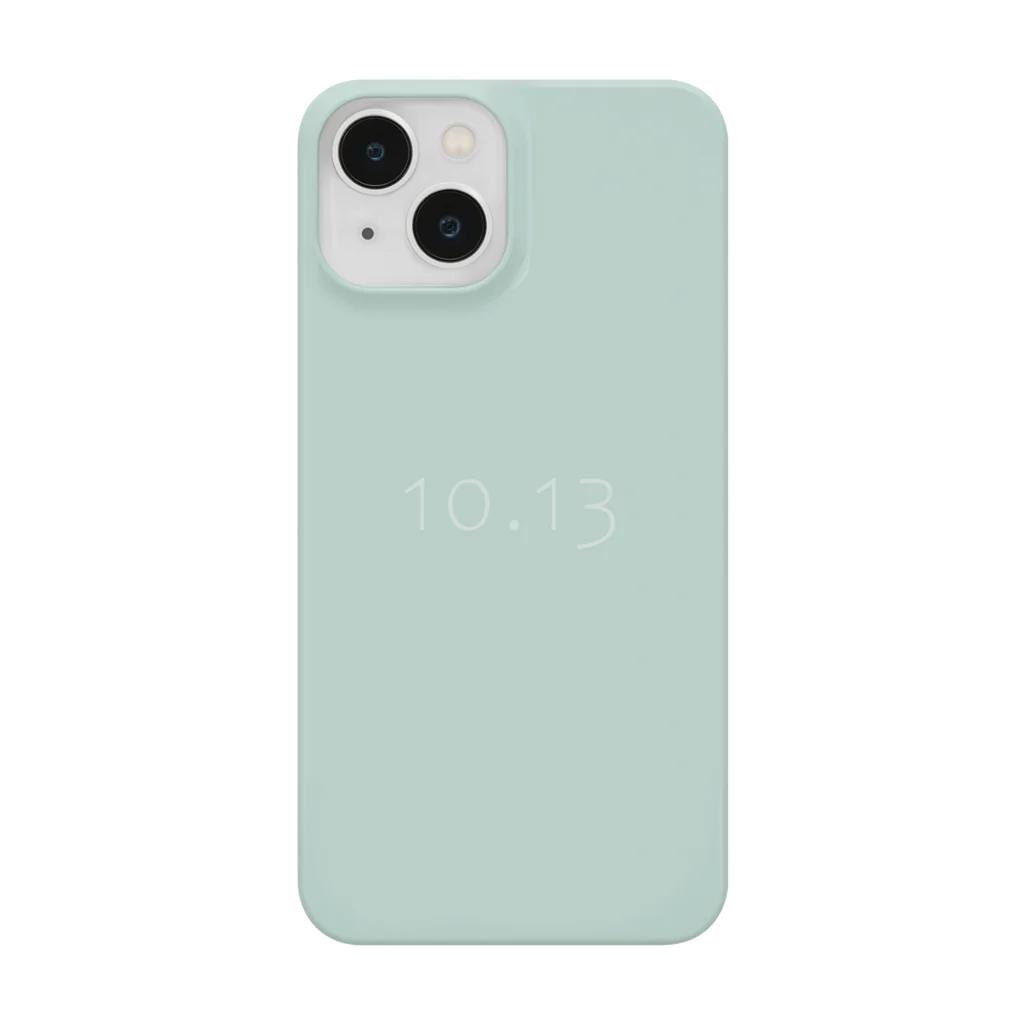 「Birth Day Colors」バースデーカラーの専門店の10月13日の誕生色「オパール・ブルー」 iPhone Smartphone Case