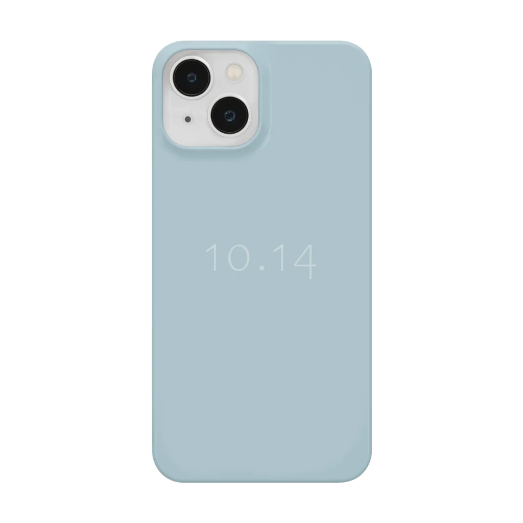 「Birth Day Colors」バースデーカラーの専門店の10月14日の誕生色「スターライト・ブルー」 iPhone Smartphone Case