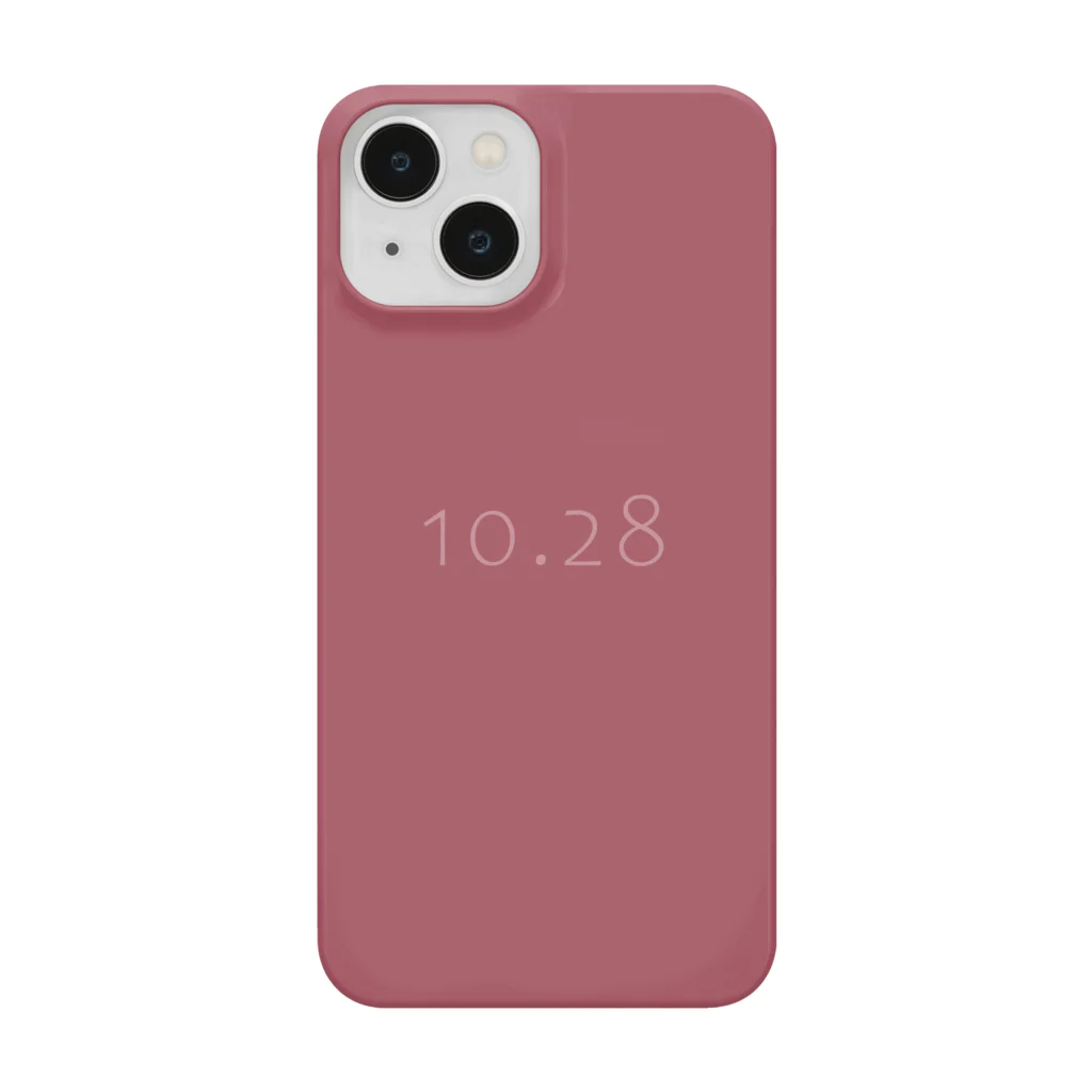 「Birth Day Colors」バースデーカラーの専門店の10月28日の誕生色「バロック・ローズ」 iPhone Smartphone Case