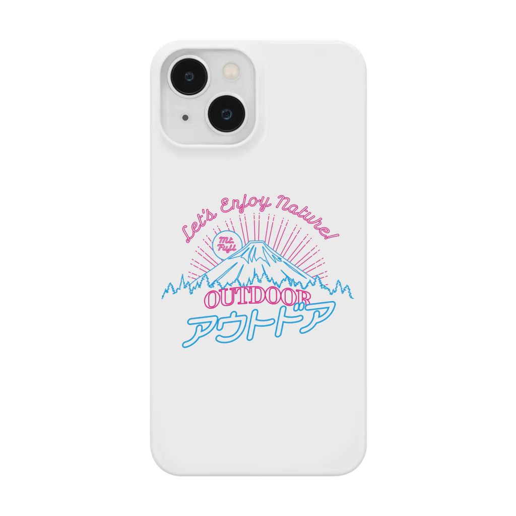 LONESOME TYPE ススのアウトドア（ネオン富士山） Smartphone Case