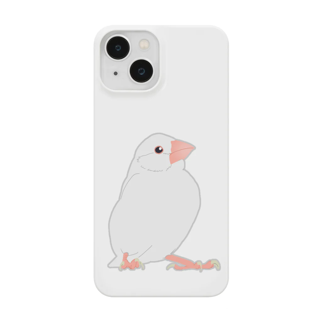 霜影/こしょうのやる気満々白文鳥 Smartphone Case