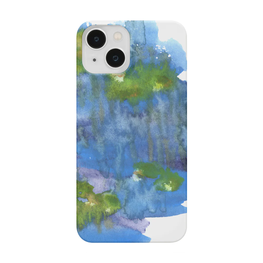 c5watercolorの水彩ペイント・紫系抽象画 Smartphone Case
