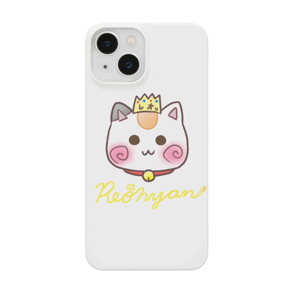 旅猫王子れぉにゃん👑😼公式(レイラ・ゆーし。)の[黄色ロゴ]顔だけ☆れぉにゃんスマホケース Smartphone Case