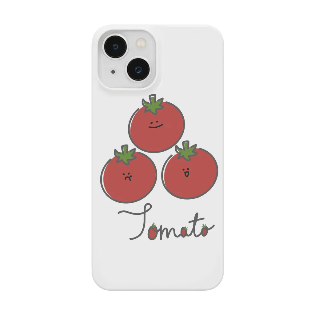 ほこりのゆるいイラストショップ💭の畑のお野菜達 トマトくん iPhone Smartphone Case