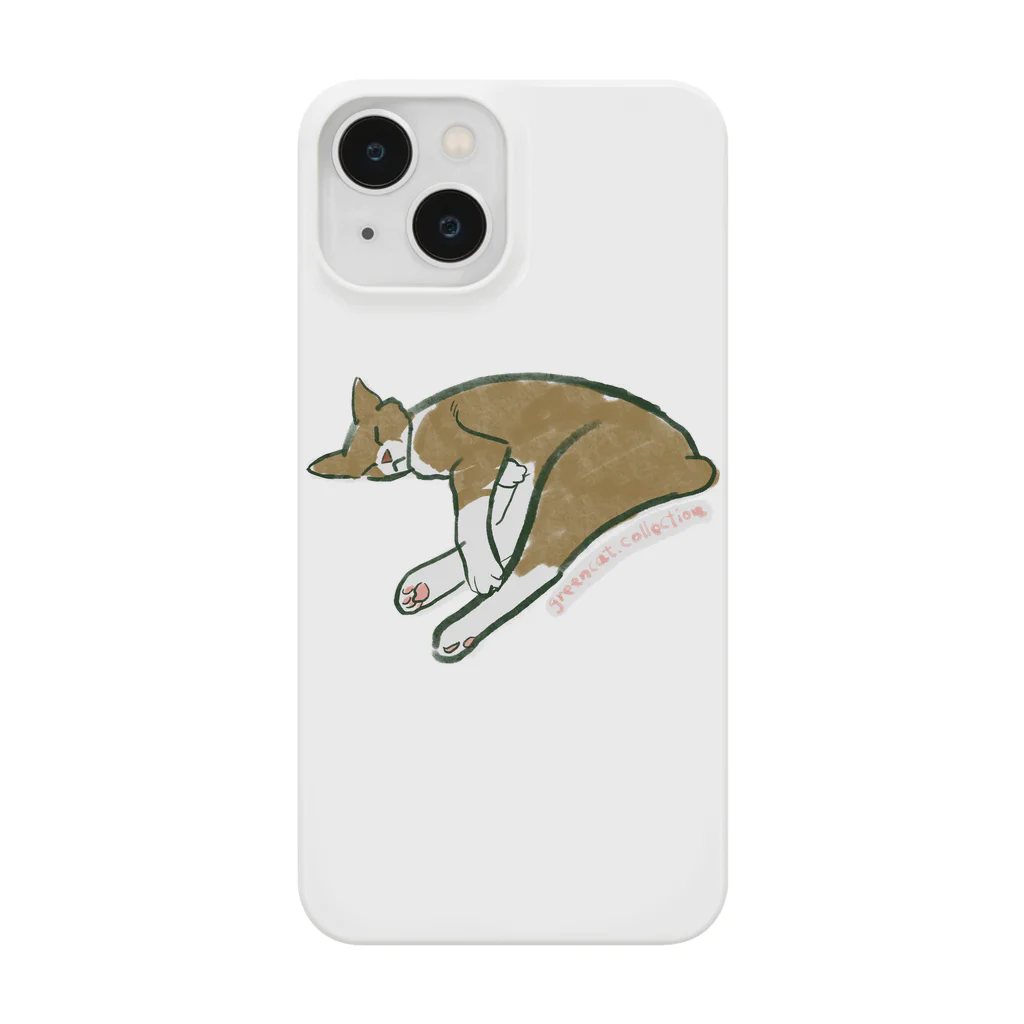 greencat_collectionのお昼寝ねこ スマホケース