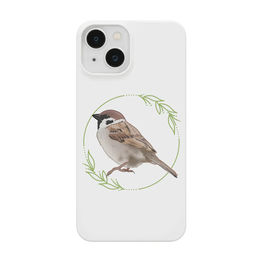 やちよ｜リアル鳥イラストのスズメさん Smartphone Case