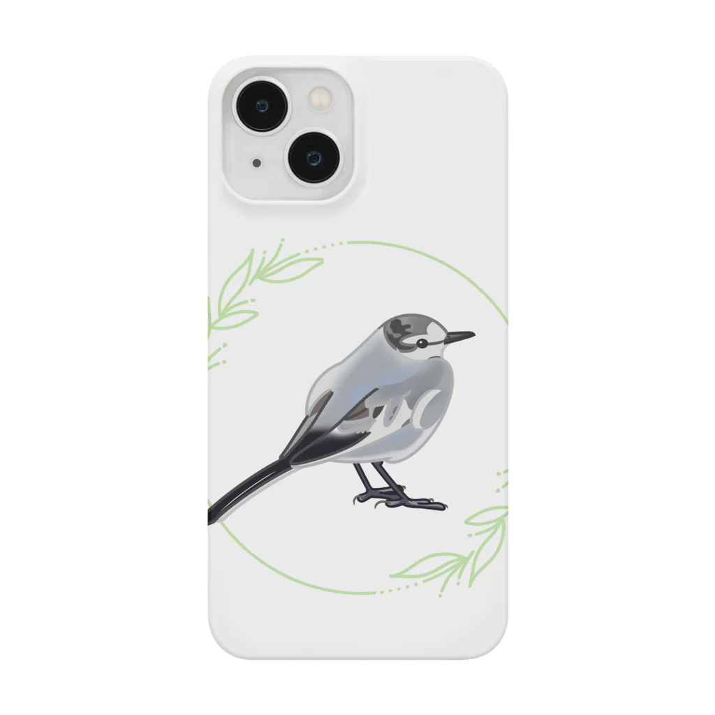 やちよ｜リアル鳥イラストのハクセキレイさん Smartphone Case