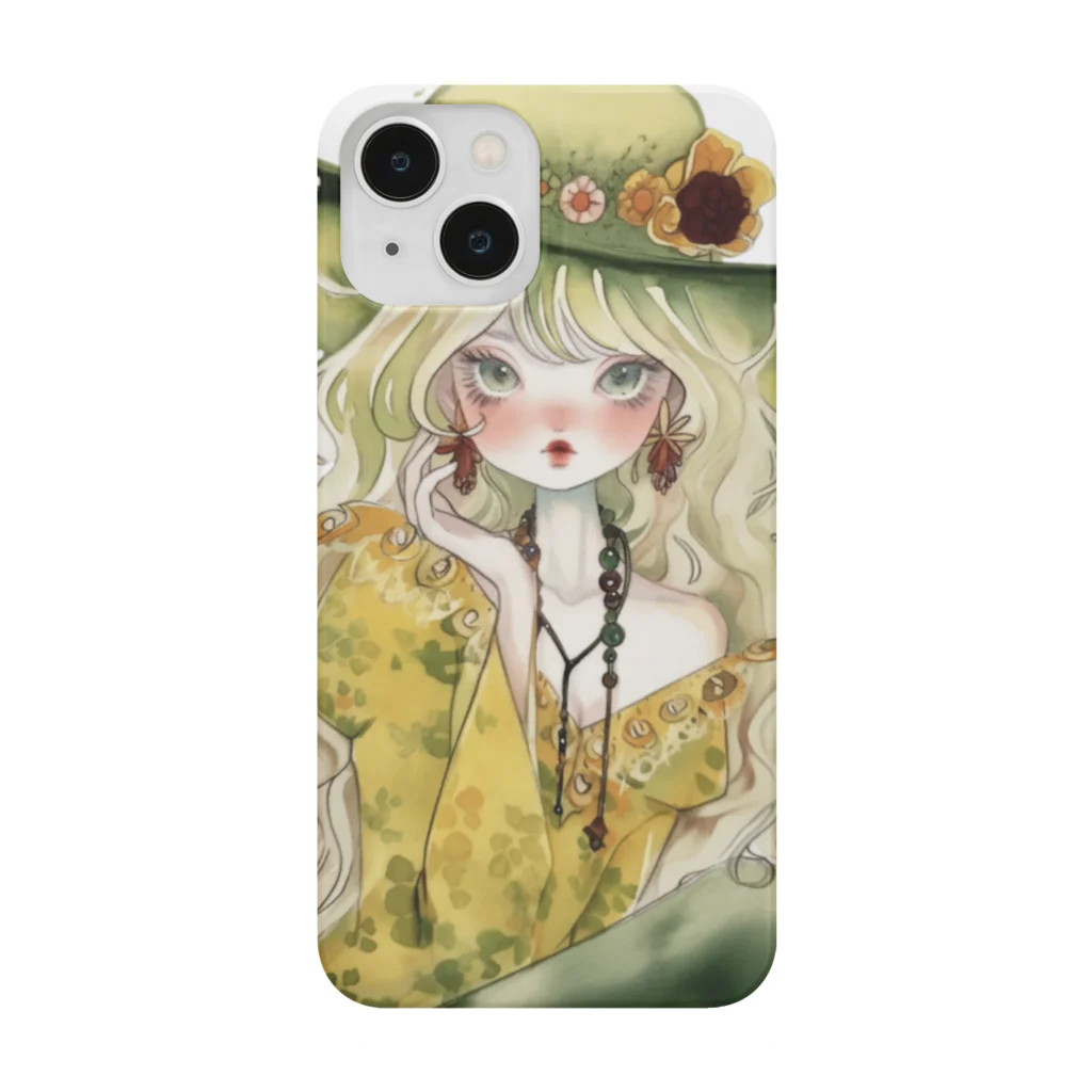 天道虫のLady with Emerald Hat Smartphone Case