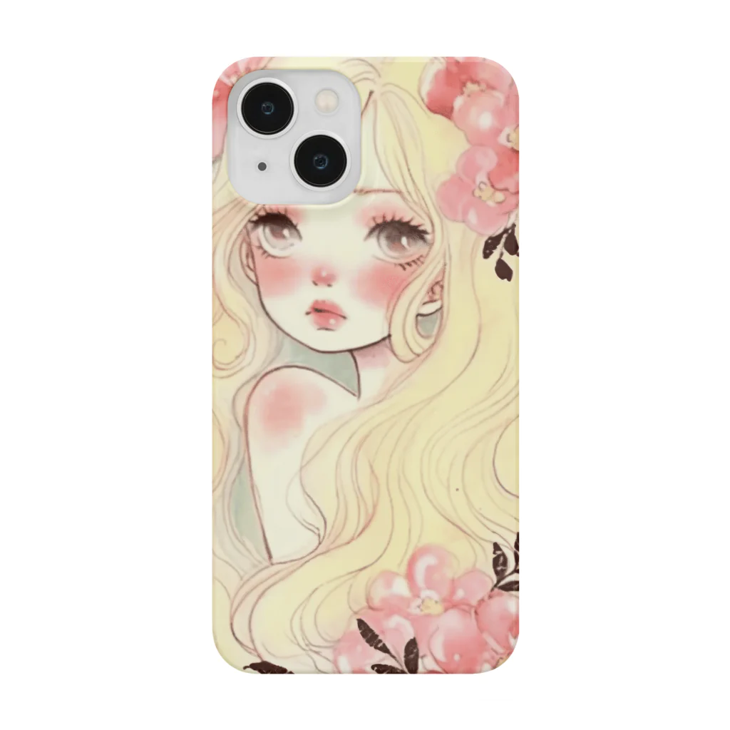 天道虫のPink Flower Hair Smartphone Case