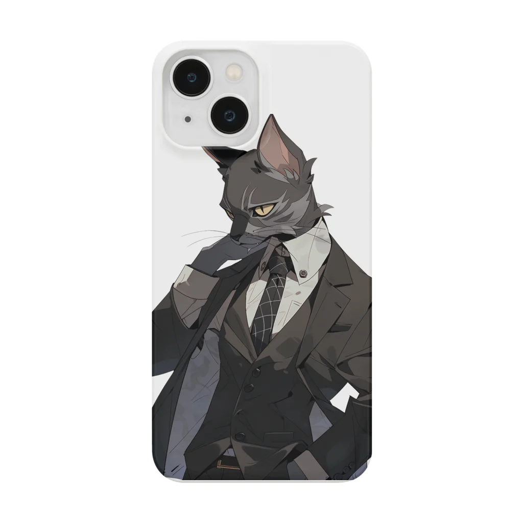 たゆたゆのスーツ姿の猫 Smartphone Case