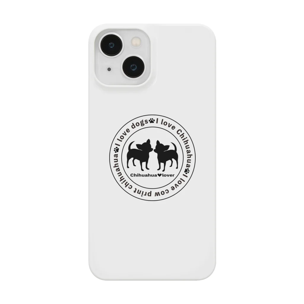 beni_beniのチワワシルエット黒〇 Smartphone Case