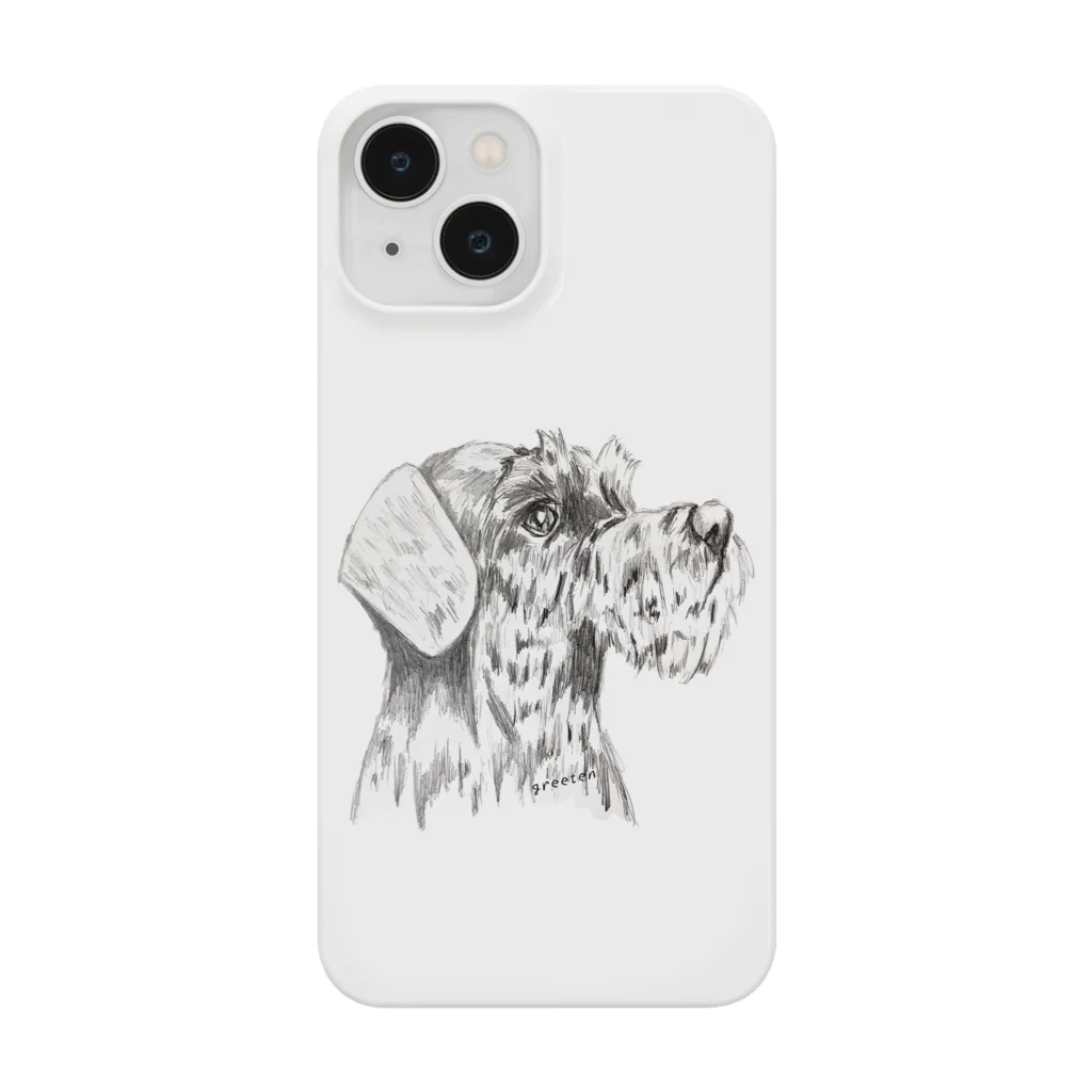 greetenのシュナウザー　テリアアート犬 Smartphone Case