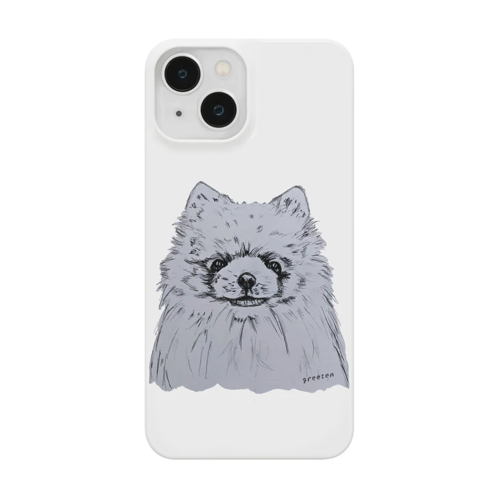 greetenのポメラニアン　アート犬 Smartphone Case