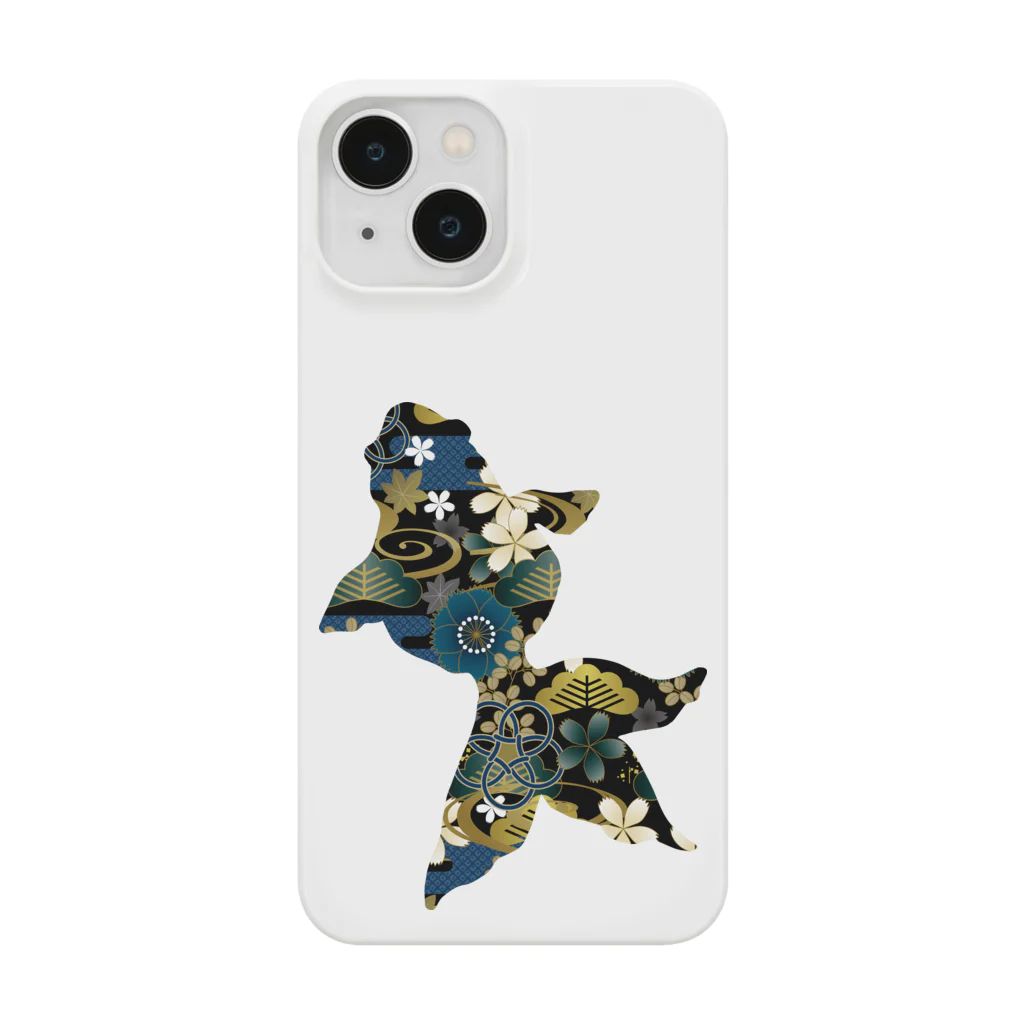 misumisuの和柄・金魚（青） Smartphone Case