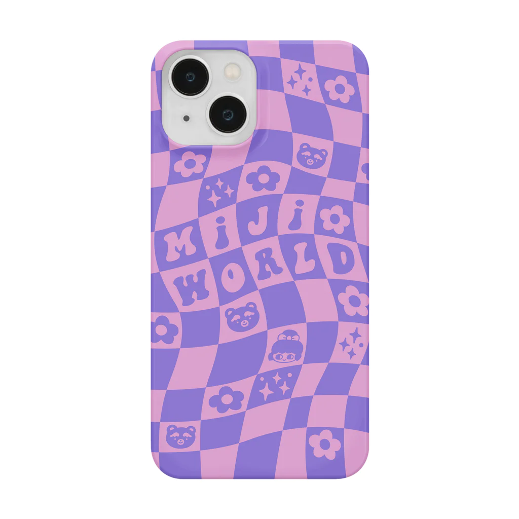 ミジワールドSUZURIショップのくねくね 💜 Purple スマホケース