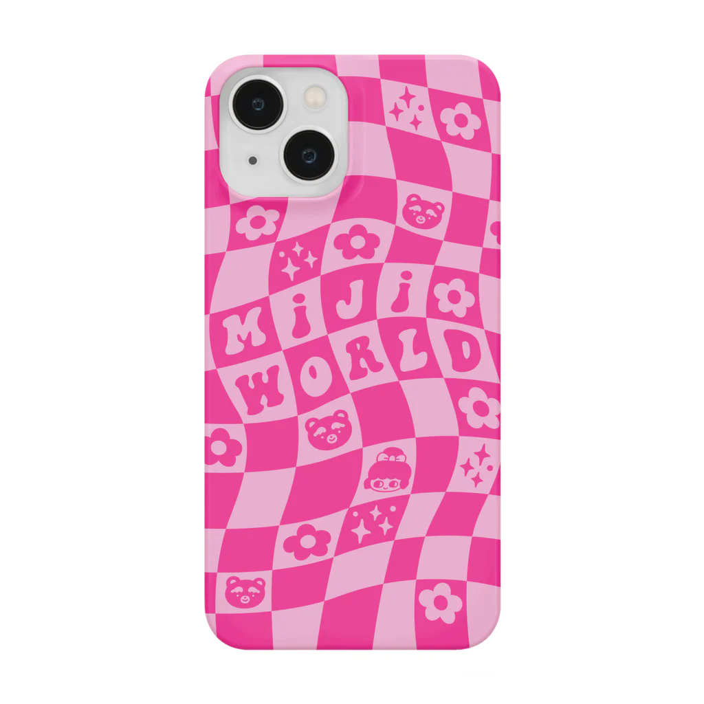 ミジワールドSUZURIショップのくねくね 💗 Pink スマホケース