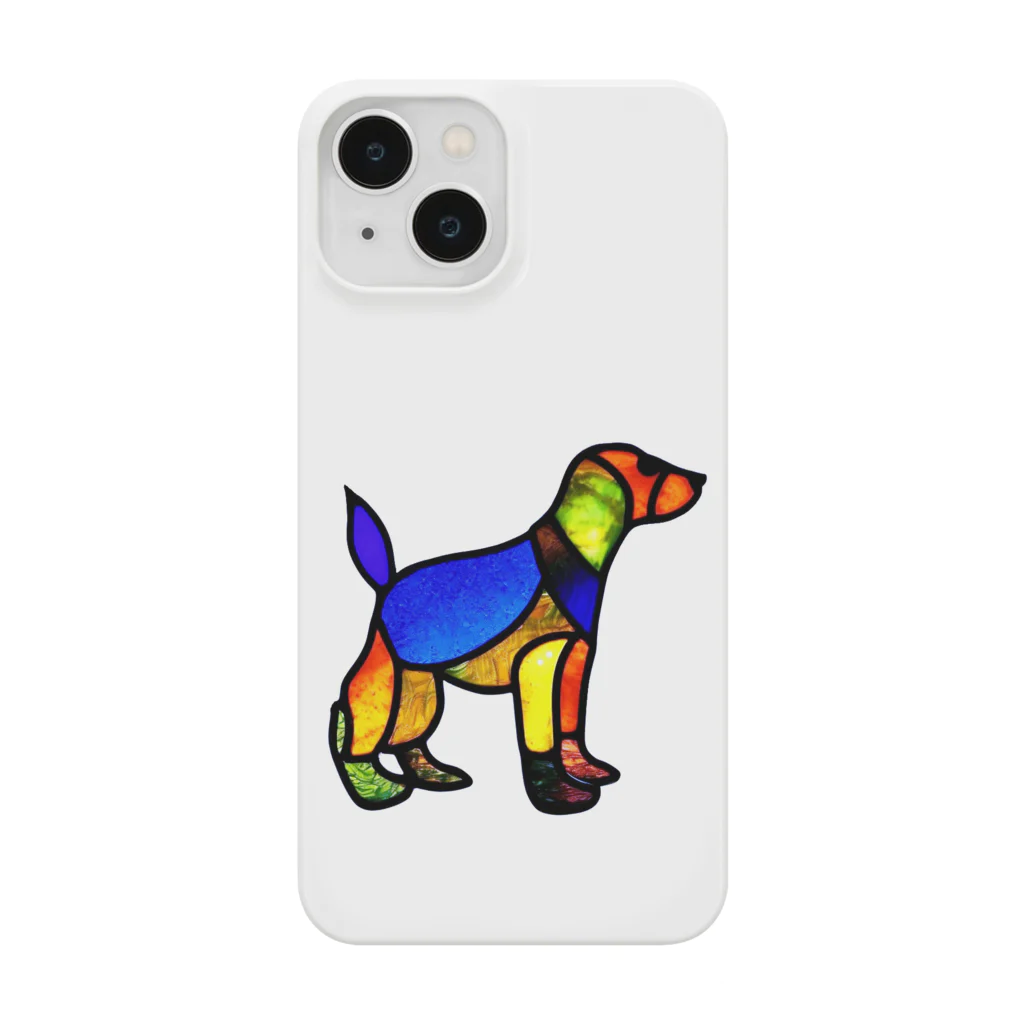 VERITIST (ヴェリティストSUZURI店)のステンドグラス風の犬 Smartphone Case