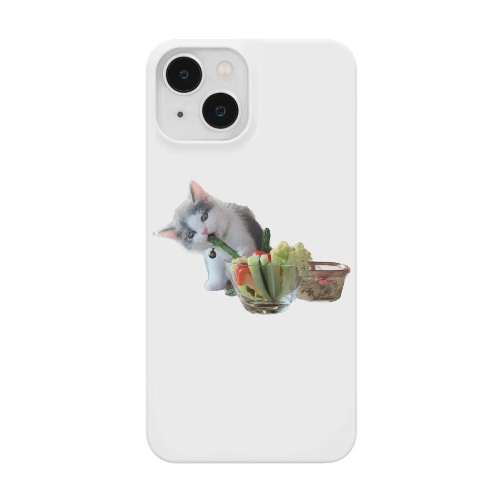 いくママ 猫との毎日の野菜とおにぎり Smartphone Case