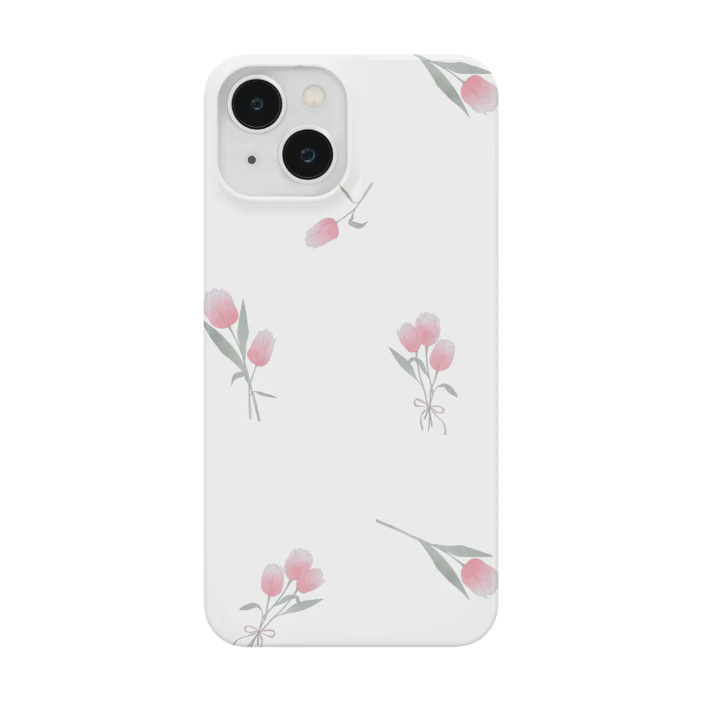 春階響羽/marmarizerの「博愛のTulip」スマホケース(white) Smartphone Case