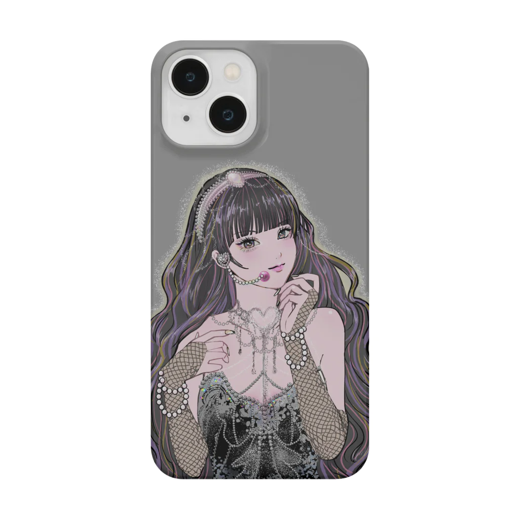 MIORI STOREのアイドルちゃん(黒) スマホケース