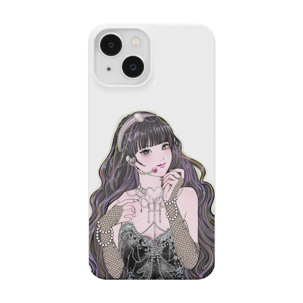 MIORI STOREのアイドルちゃん(黒) スマホケース