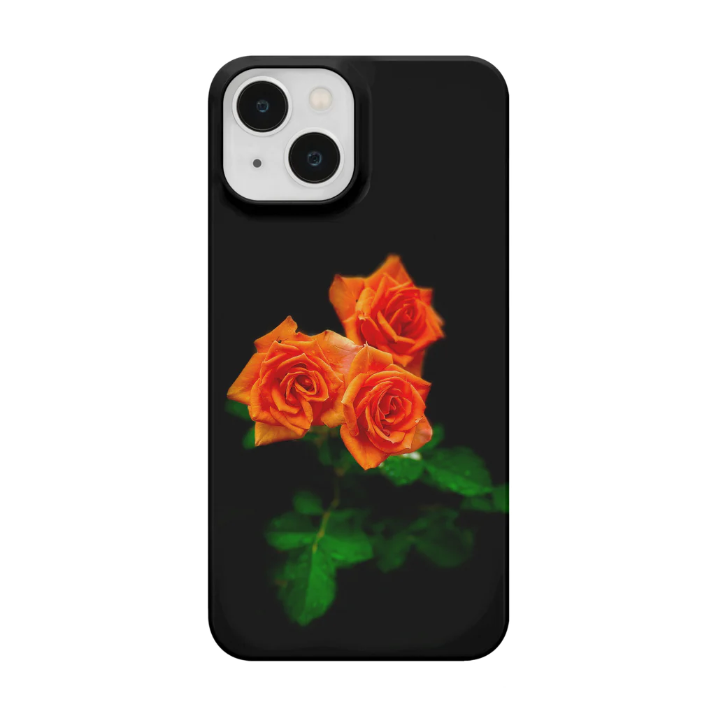 flower_design_hiroの元気と健やかさを与えてくれるオレンジ色のバラグッズ Smartphone Case