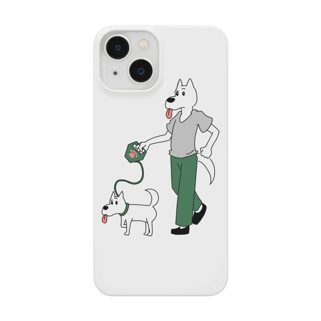 Chutaroの白犬×白犬×さんぽ Smartphone Case