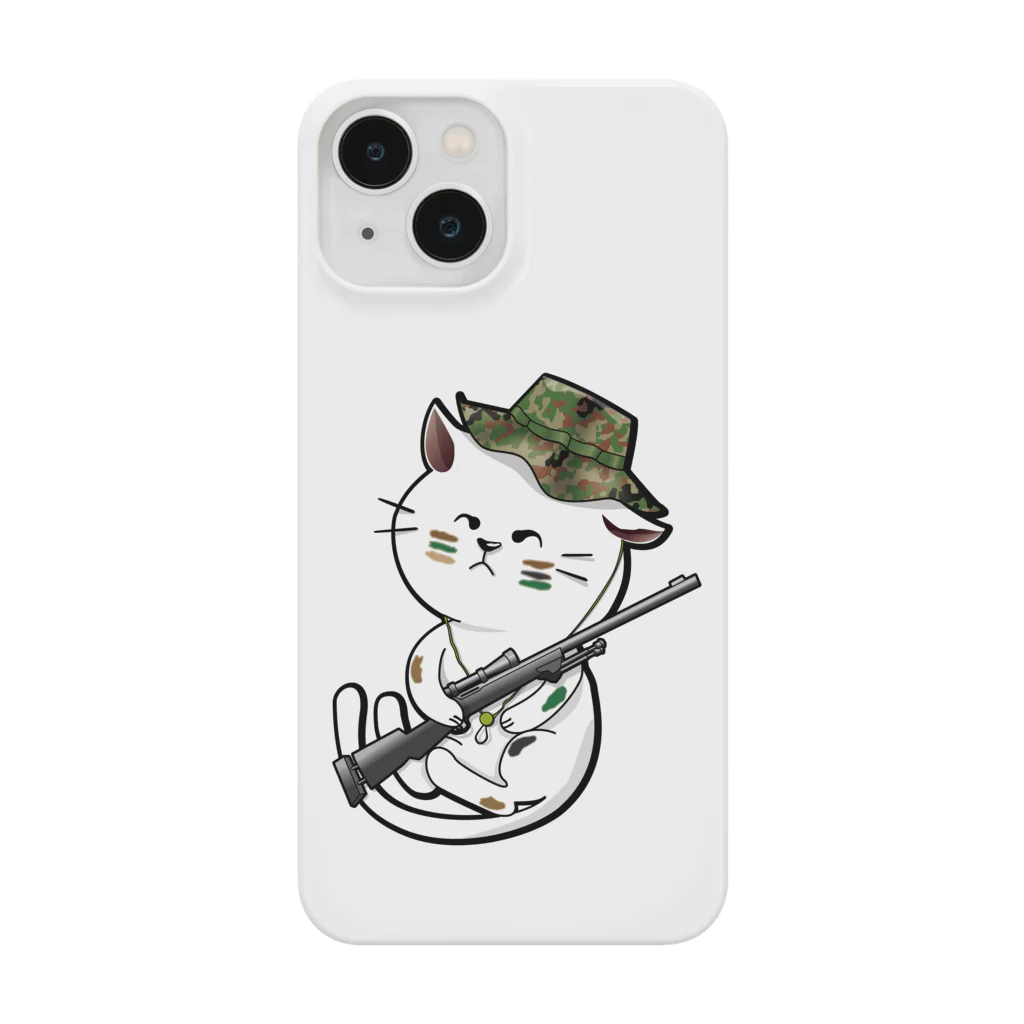 Y.T.S.D.F.Design　自衛隊関連デザインの家猫スナイパー スマホケース