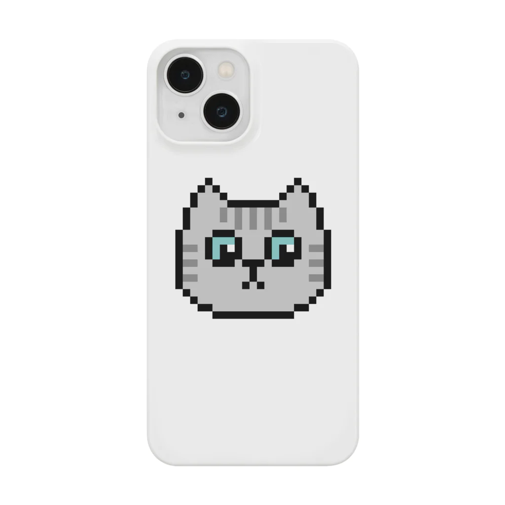 やきぱんのドット絵のねこ（サバトラ） スマホケース