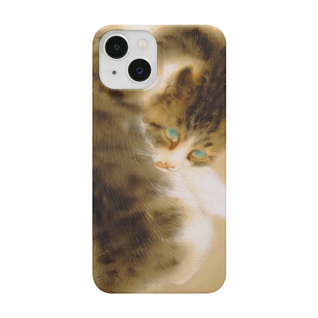 猫アートグッズの竹内栖鳳《班猫》 Smartphone Case