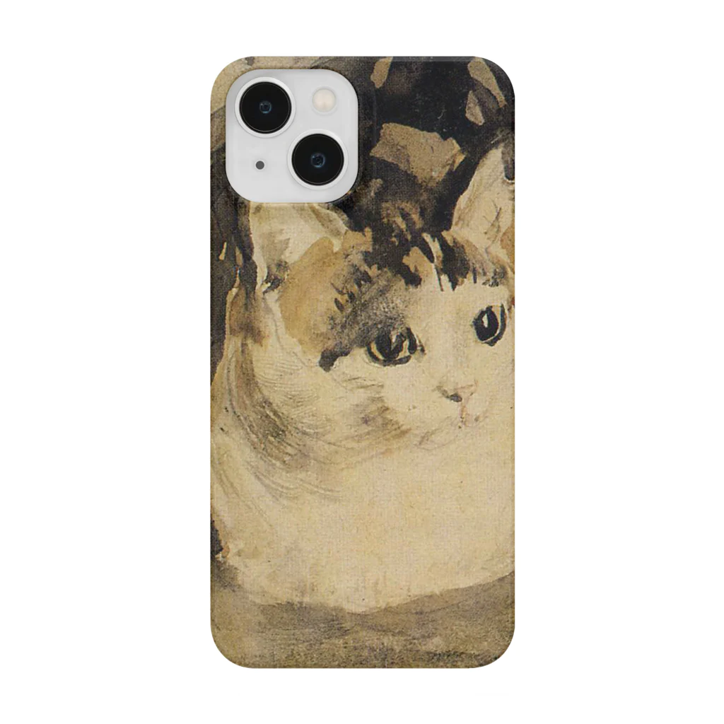 猫アートグッズのグウェン・ジョン《猫》 iPhone Smartphone Case