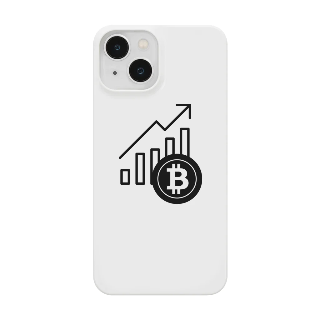 仮想通貨グッズショップの急上昇ビットコインシリーズVer.2（黒ロゴ） スマホケース