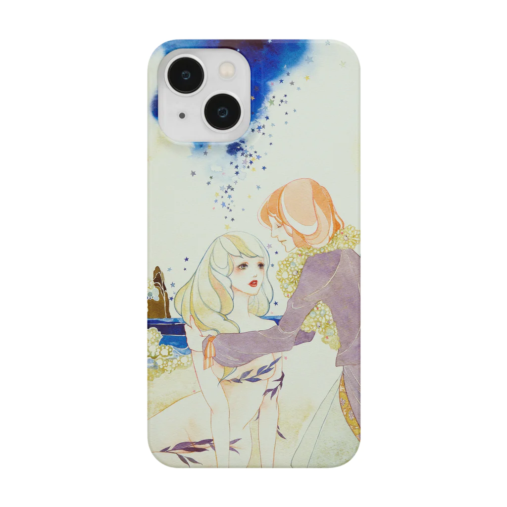 水彩少女の[出逢浜](deaigahama) 人魚姫と王子の再会 Smartphone Case